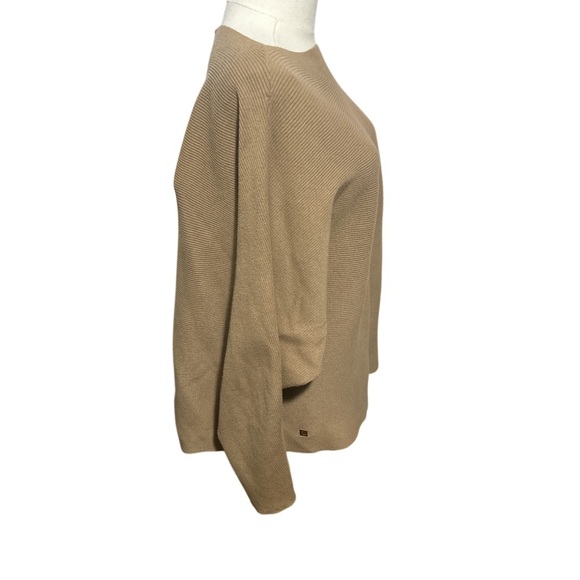 Lauren Ralph Lauren XL Tan Ribbed Knit Boatneck Dolman Sleeve Sweater - Picture 3 of 7